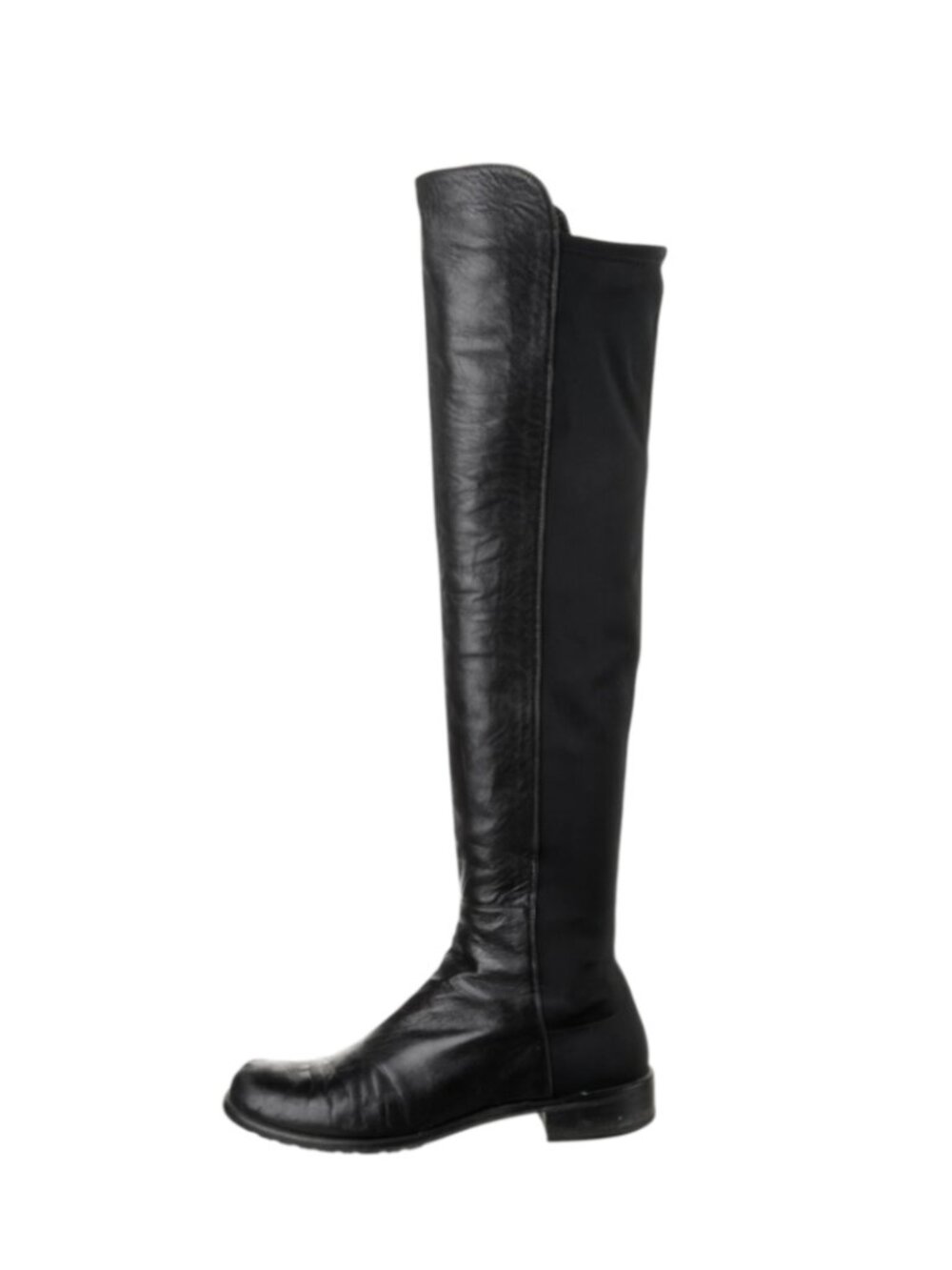Stuart Weitzman Over the Knee Tall Leather Suede Boots Womens 9 Black Stretch